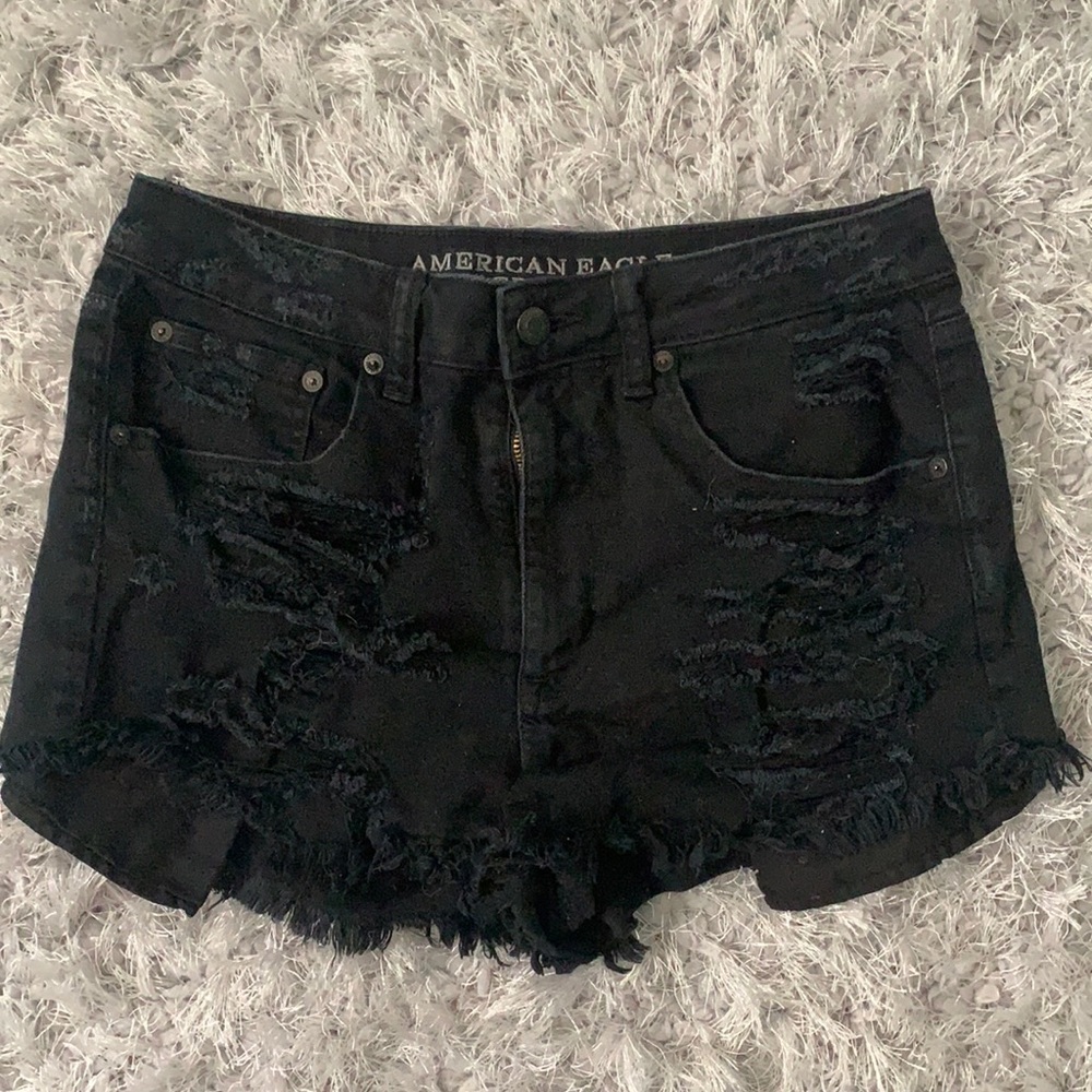 American Eagle Black Jean Shorts